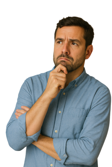 Guying thinking about the questions that people are asking