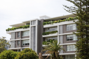 Modern apartment building illustrating cross collateralisation in Australian property lending