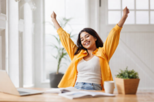 Mortgage broker for self employed borrower reviewing home loan options with confidence after approval