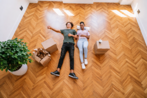 Mortgage Broker for First Home Buyers – New Home Purchase | Find A Better Rate Home Loans Mortgage Broker for First Home Buyers helping a couple move into their first home in Australia